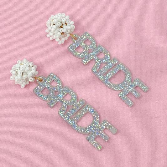 Bride Babe Cutout Acrylic Earrings-0