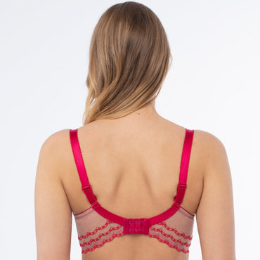Sheer Mesh Embroidered Balconette Bra Daniela-1