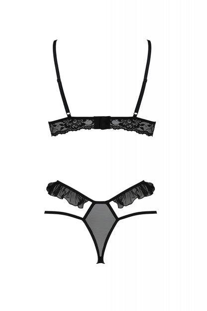Sexy Open Cup Bra & Sheer Lace String Passion Dolly-3