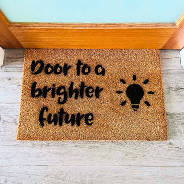 Door to a brighter future doormat