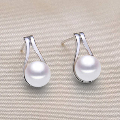 Stunning French Hook Drop Earrings made with Genuine Freshwater Pearls-1
