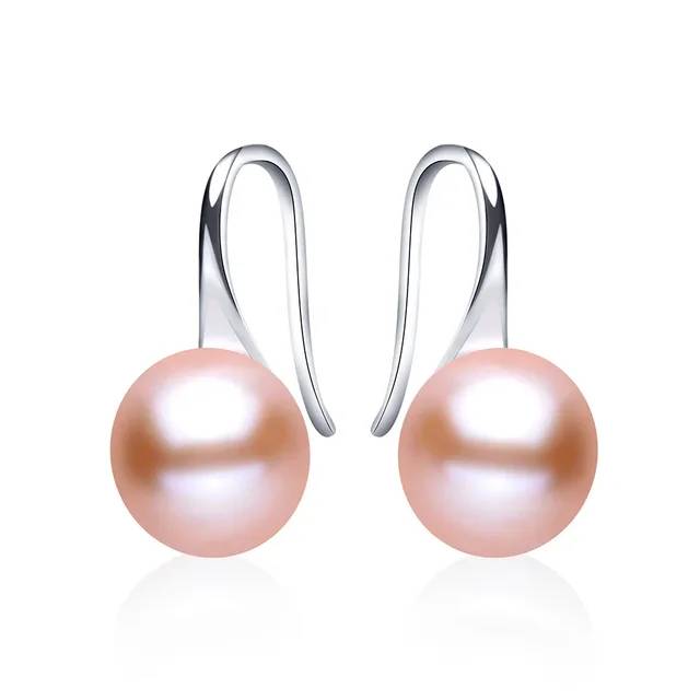 Designer French Hook Drop Earrings made with Genuine Freshwater Pearls-2