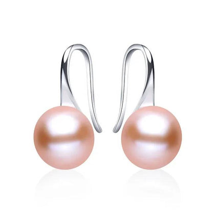 Designer French Hook Drop Earrings made with Genuine Freshwater Pearls-2
