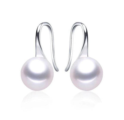Designer French Hook Drop Earrings made with Genuine Freshwater Pearls-0