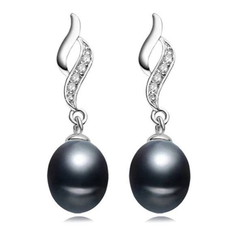 Eternal Drop Earrings Made With Genuine Freshwater Pearls-3