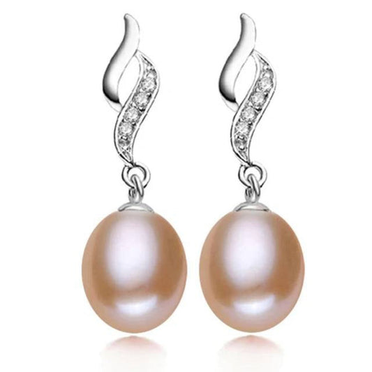 Eternal Drop Earrings Made With Genuine Freshwater Pearls-0