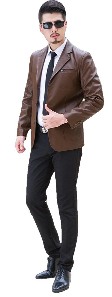 Everyday Men's Sheep Leather Blazer – Slim Fit Classic Jacket-3