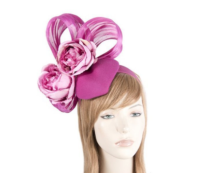 Bespoke Fuchsia Winter fascinator-0