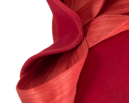 Twisted red & orange felt fascinator by Fillies Collection-4