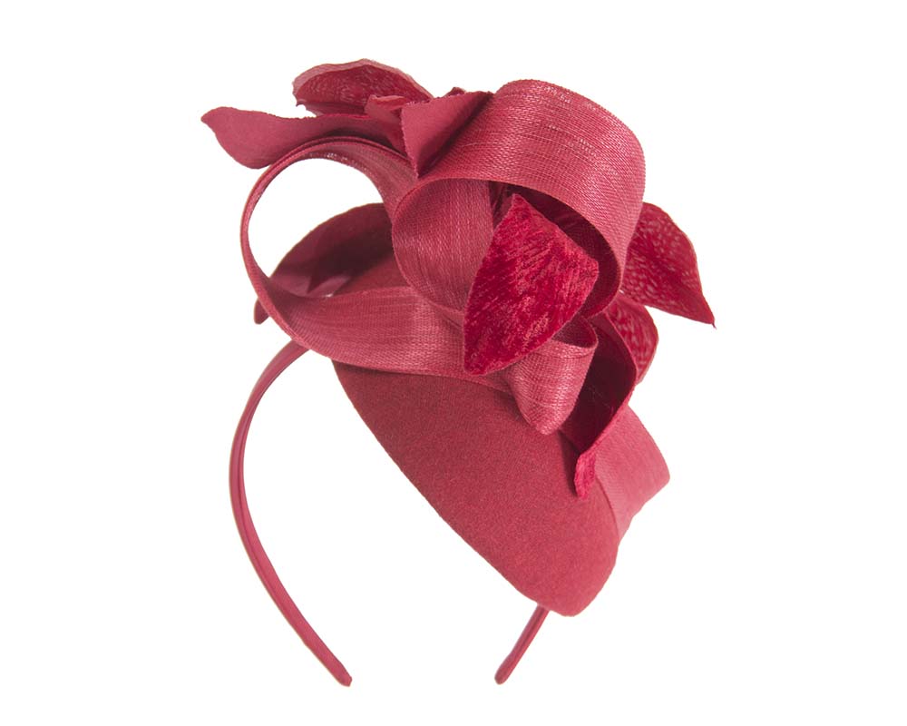Tall red winter racing pillbox fascinator by Fillies Collection-2