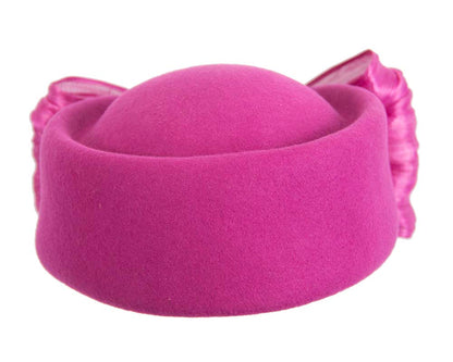 Fuchsia Jackie Onassis style felt beret by Fillies Collection-4