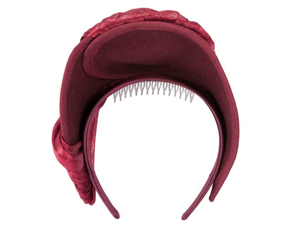 Burgundy wine crown winter fascinator by Fillies Collection