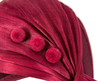Burgundy wine crown winter fascinator by Fillies Collection