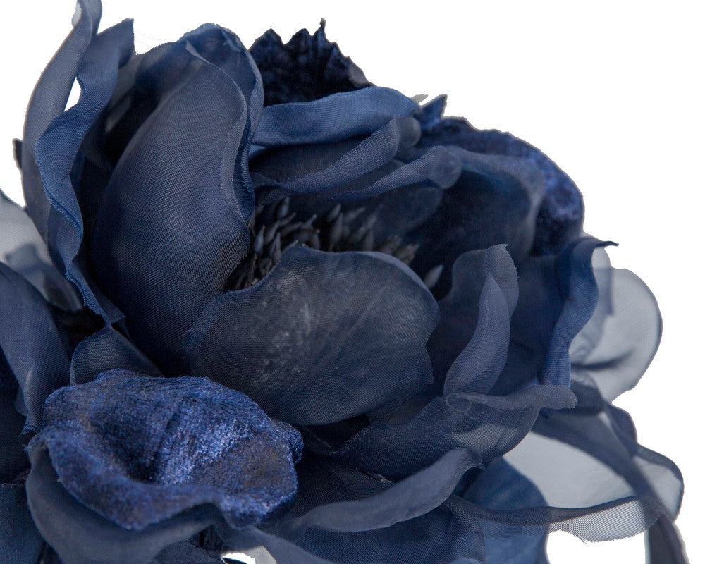 Navy flower fascinator by Fillies Collection F653-2