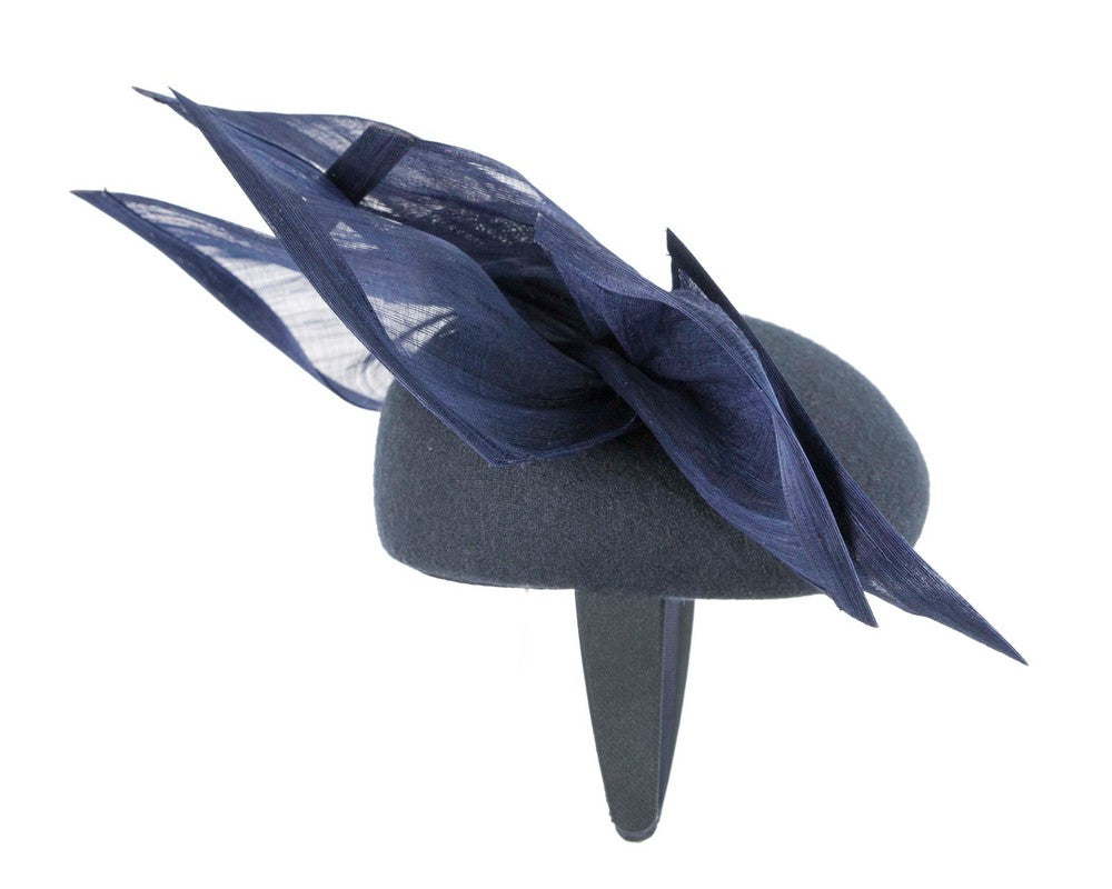 Bespoke navy winter racing fascinator by Fillies Collection F662