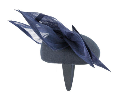 Bespoke navy winter racing fascinator by Fillies Collection F662