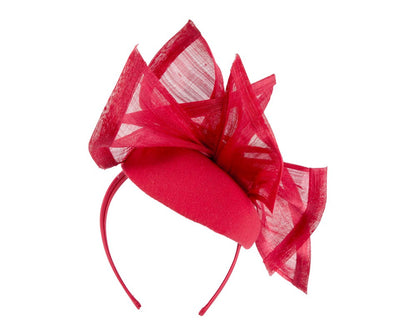 Bespoke red winter racing fascinator by Fillies Collection F662