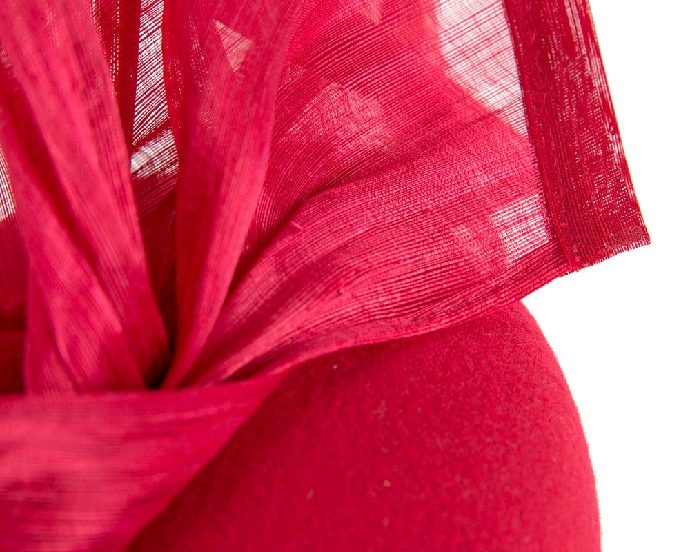 Bespoke red winter racing fascinator by Fillies Collection F662