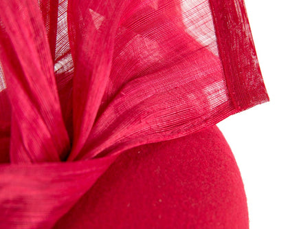 Bespoke red winter racing fascinator by Fillies Collection F662
