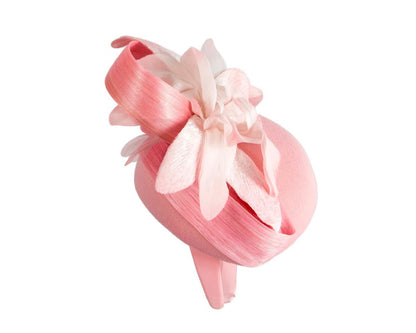 Tall pink winter racing pillbox fascinator by Fillies Collection-2