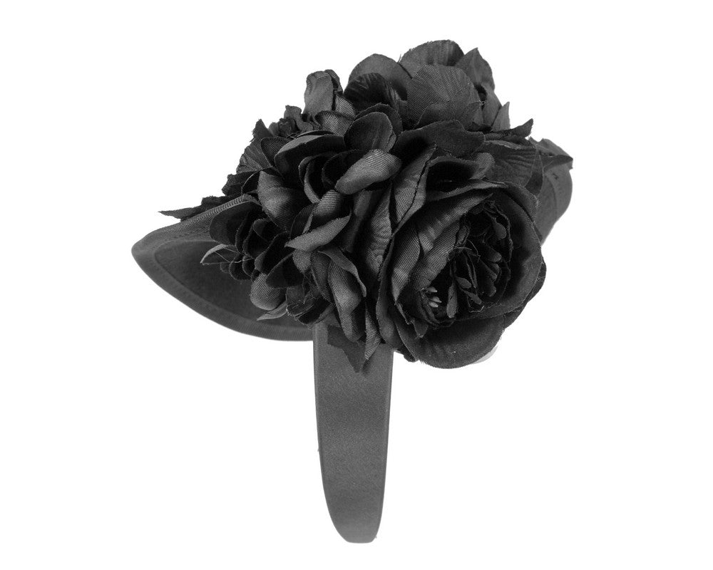 Black flower fascinator by Fillies Collection-2