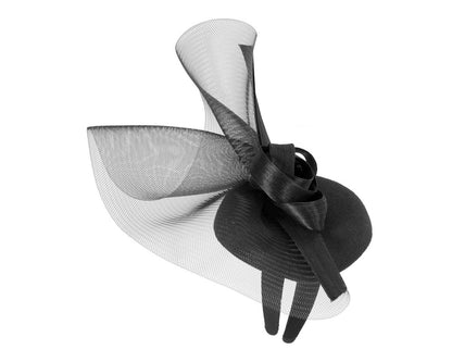 Tall black winter racing fascinator by Fillies Collection-3