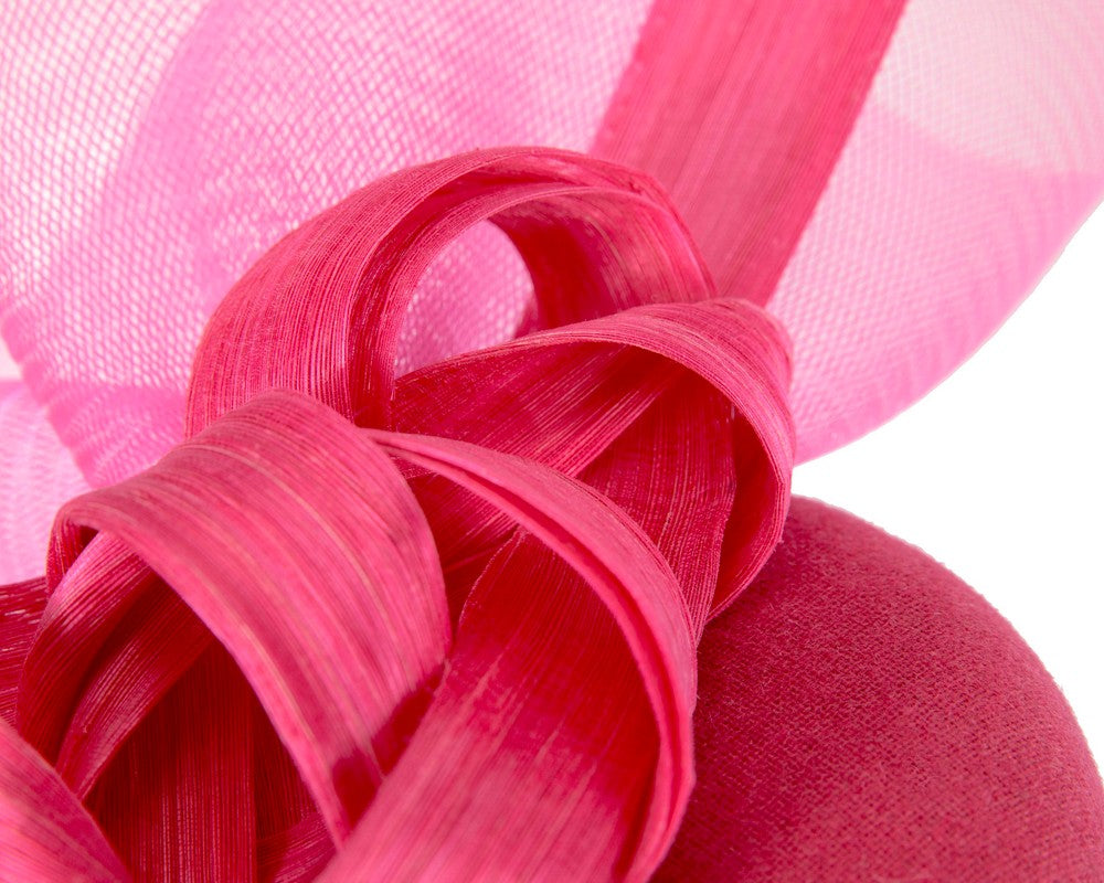Tall fuchsia winter racing fascinator by Fillies Collection