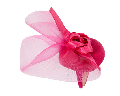 Tall fuchsia winter racing fascinator by Fillies Collection