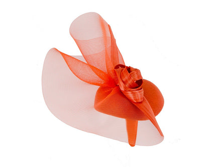 Tall orange winter racing fascinator by Fillies Collection