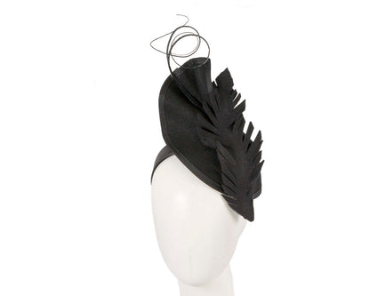 Exclusive black felt winter racing fascinator by Fillies Collection