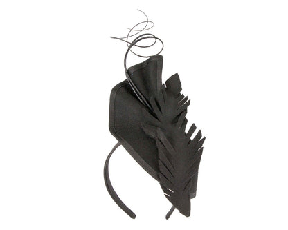 Exclusive black felt winter racing fascinator by Fillies Collection
