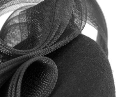 Black winter racing fascinator by Fillies Collection
