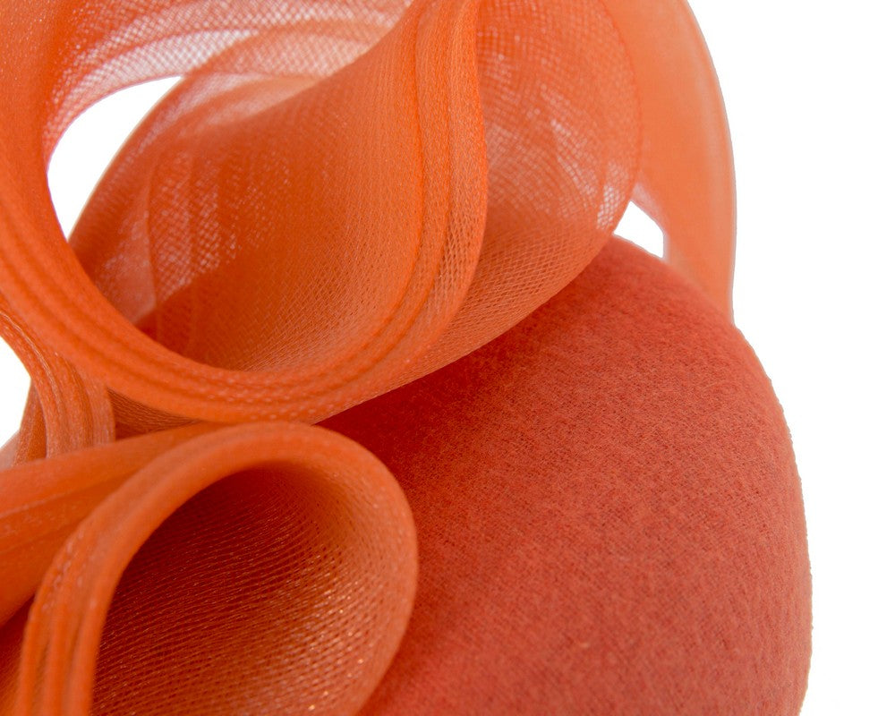 Orange winter racing fascinator by Fillies Collection-4