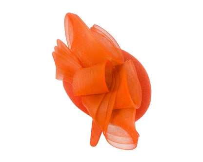 Orange winter racing fascinator by Fillies Collection-3