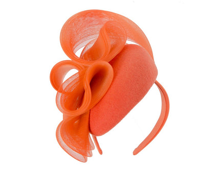 Orange winter racing fascinator by Fillies Collection-1