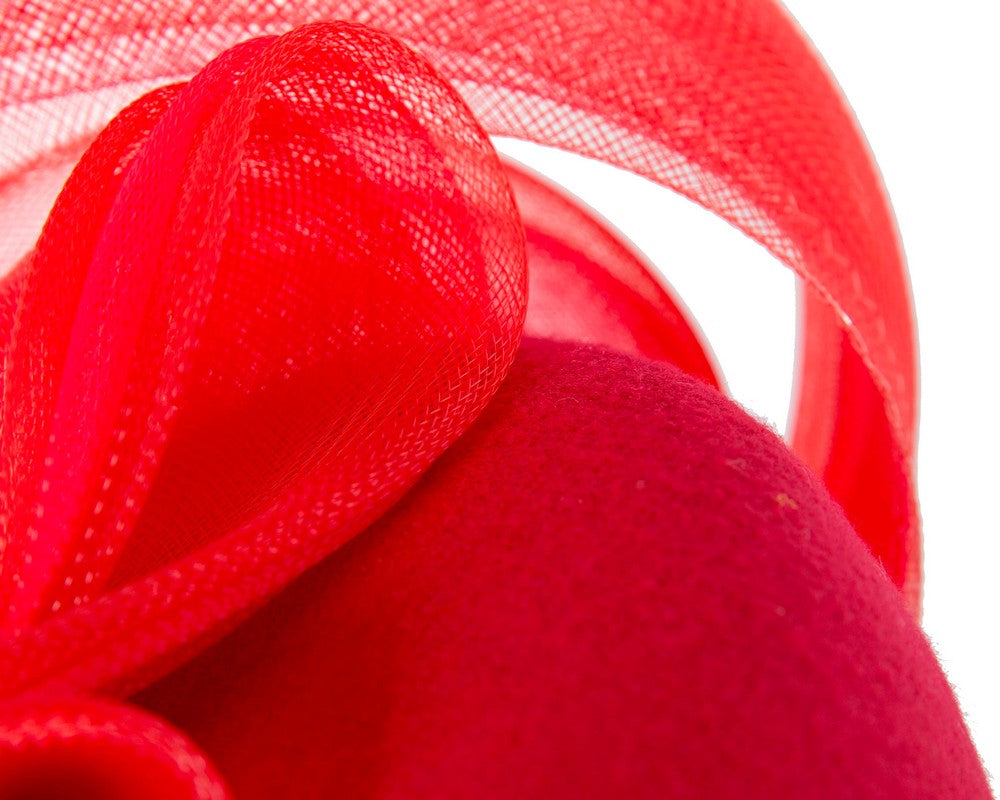 Red winter racing fascinator by Fillies Collection F672-4