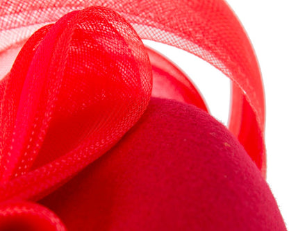 Red winter racing fascinator by Fillies Collection F672-4