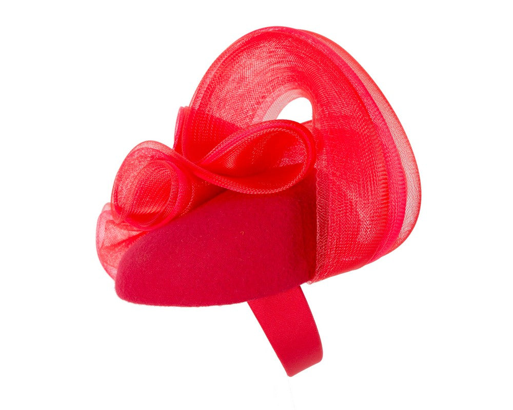 Red winter racing fascinator by Fillies Collection F672-2