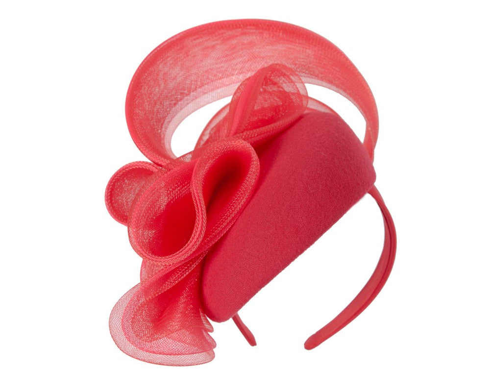 Red winter racing fascinator by Fillies Collection F672-1