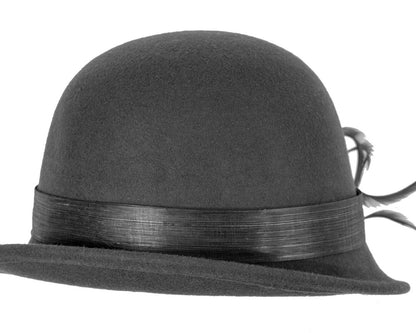 Exclusive black cloche winter hat by Fillies Collection