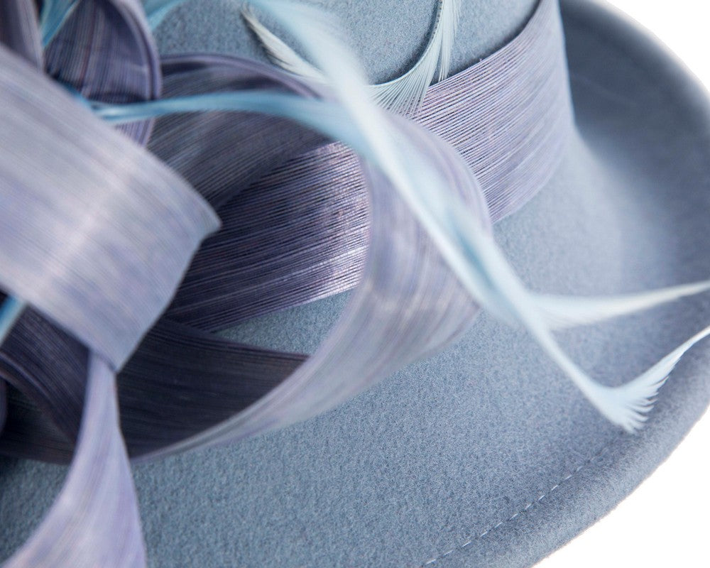 Exclusive light blue cloche winter hat by Fillies Collection