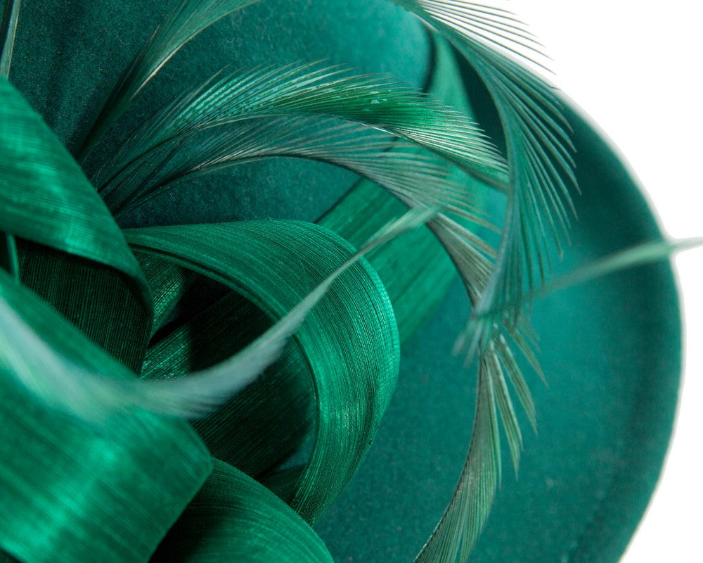 Exclusive green cloche winter hat by Fillies Collection
