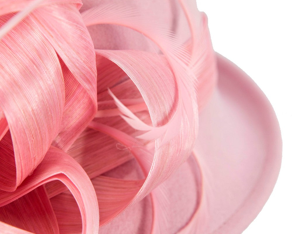 Exclusive pink cloche winter hat by Fillies Collection