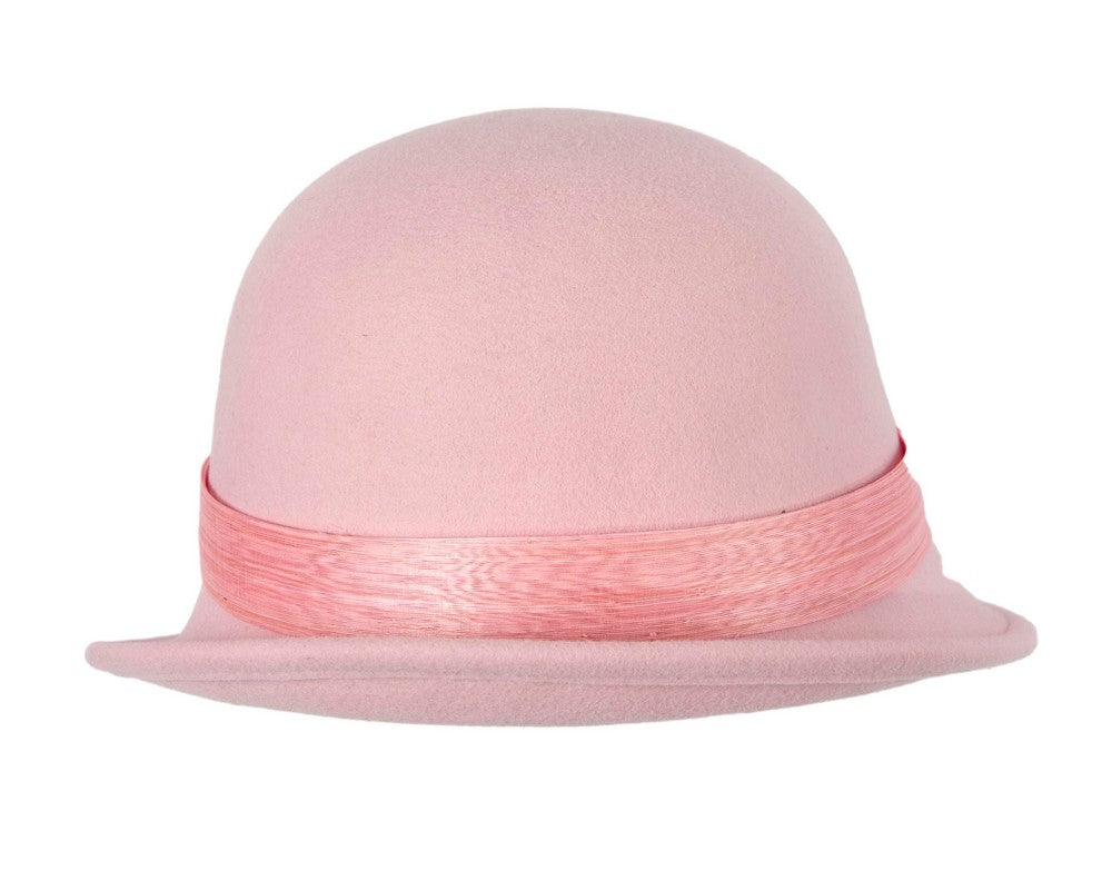 Exclusive pink cloche winter hat by Fillies Collection