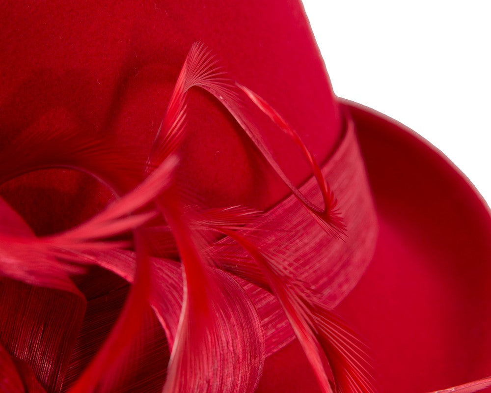 Exclusive red cloche winter hat by Fillies Collection-4