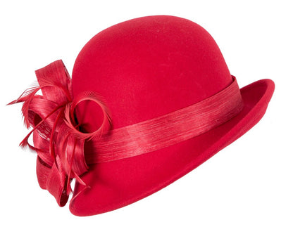 Exclusive red cloche winter hat by Fillies Collection-1