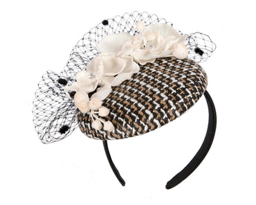 Winter racing pillbox fascinator by Fillies Collection