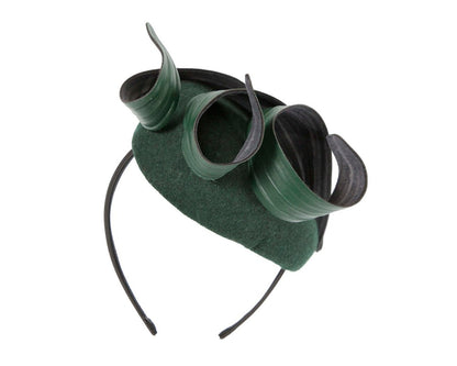 Green winter racing fascinator by Fillies Collection