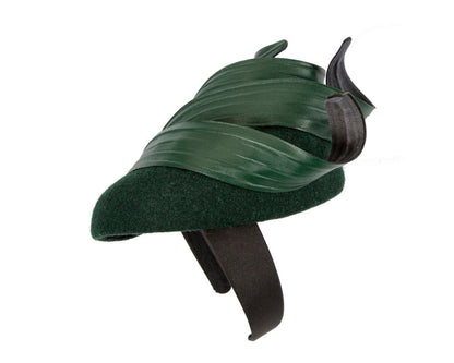 Green winter racing fascinator by Fillies Collection