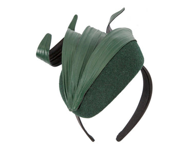 Green winter racing fascinator by Fillies Collection